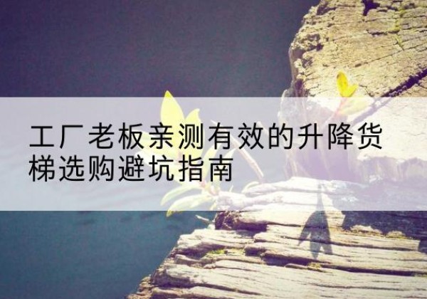 淳安升降货梯怎么选-工厂老板亲测有效的升降货梯选购避坑指南